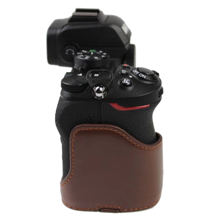1/4英吋螺紋PU皮革相機半套底座，適用於Nikon Z50，適用於Nikon Z50