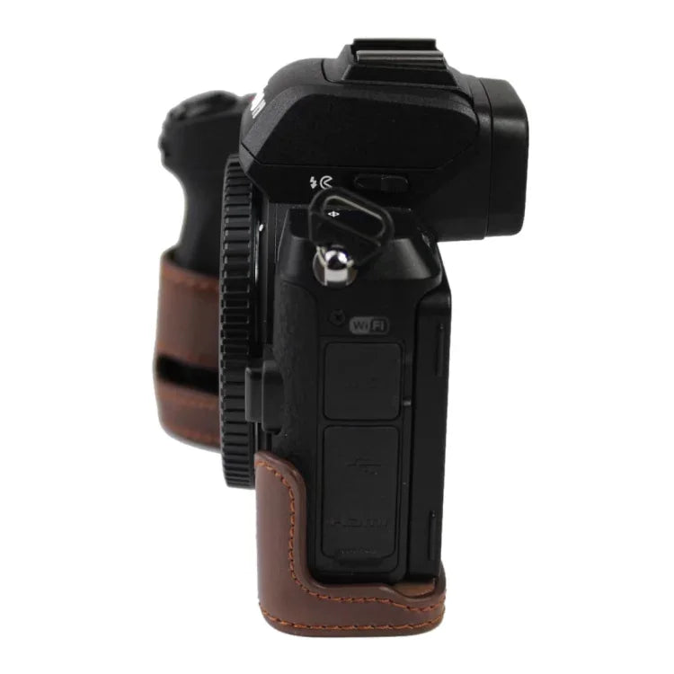 1/4英吋螺紋PU皮革相機半套底座，適用於Nikon Z50，適用於Nikon Z50