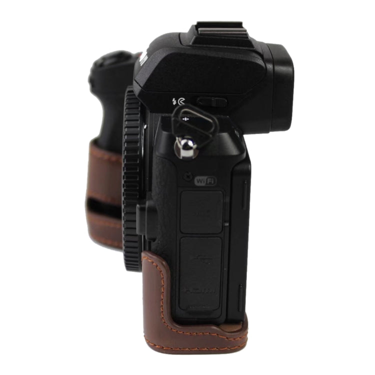 1/4英吋螺紋PU皮革相機半套底座，適用於Nikon Z50，適用於Nikon Z50