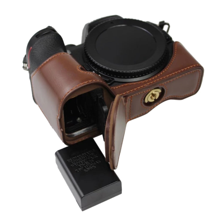 1/4英吋螺紋PU皮革相機半套底座，適用於Nikon Z50，適用於Nikon Z50