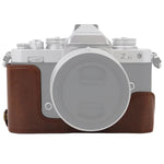 1/4英吋螺紋PU皮革相機半套底座，適用於Nikon Z fc，適用於Nikon Z fc