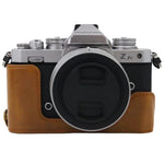 1/4英吋螺紋PU皮革相機半套底座，適用於Nikon Z fc，適用於Nikon Z fc