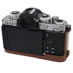 1/4英吋螺紋PU皮革相機半套底座，適用於Nikon Z fc，適用於Nikon Z fc