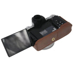 1/4英吋螺紋PU皮革相機半套底座，適用於Nikon Z fc，適用於Nikon Z fc