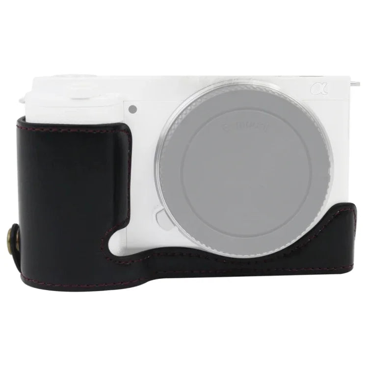 1/4英吋螺紋PU皮革相機半套底座，適用於Sony ZV-E10 / ZV-E10L，適用於Sony ZV-E10