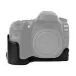 1/4英吋螺紋PU皮革相機半套底座，適用於Canon EOS 80D / 70D，適用於Canon EOS 80D