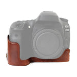 1/4英吋螺紋PU皮革相機半套底座，適用於Canon EOS 80D / 70D，適用於Canon EOS 80D