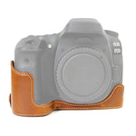 1/4英吋螺紋PU皮革相機半套底座，適用於Canon EOS 80D / 70D，適用於Canon EOS 80D