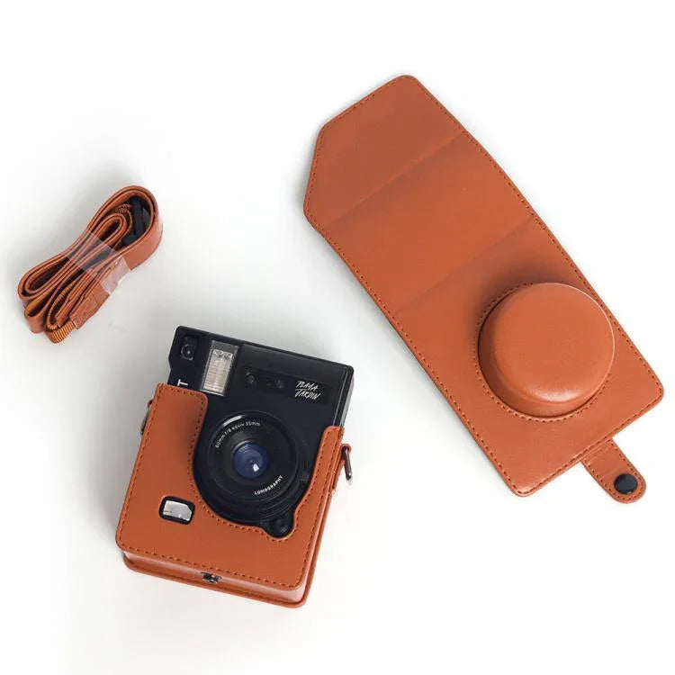 復古PU皮革相機包，適用於LOMO Automat Instax相機