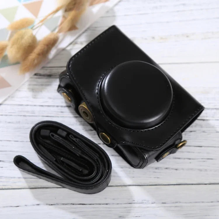 全身相機PU皮革保護包，帶背帶，適用於 Canon PowerShot SX730 HS / SX720 HS，適用於 SX730 HS