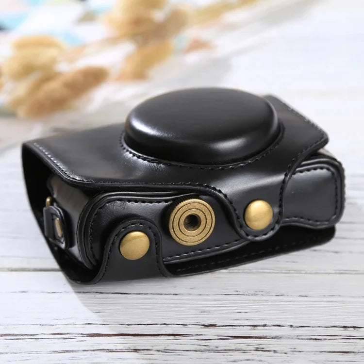 全身相機PU皮革保護包，帶背帶，適用於 Canon PowerShot SX730 HS / SX720 HS，適用於 SX730 HS