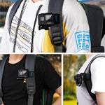 RUIGPRO 360度旋轉J型背包Rec-Mounts夾具夾鉗安裝配有螺絲，適用於GoPro HERO9 Black / HERO8 Black /HERO7 /6 /5、DJI Osmo Action、小蟻及其他運動相機