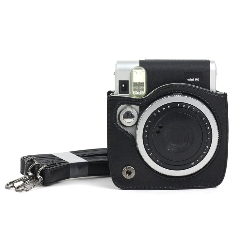PU 皮革相機保護包，適用於 FUJIFILM Instax Mini 90 相機，附可調式肩帶，適用於 FUJIFILM Instax Mini 90