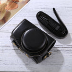 適用於Canon PowerShot G7 X Mark II的全身相機PU皮革包附背帶，適用Canon PowerShot G7 X Mark II