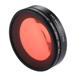 JSR 58mm 16倍微距鏡頭 + 紅色潛水鏡濾鏡附鏡頭蓋 + 鏡頭濾鏡環轉接器 + 繩索 + 清潔布，適用於GoPro HERO6 /5潛水殼，適用於HERO6 /5