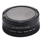 JSR 58mm 16倍微距鏡頭 + 紅色潛水鏡濾鏡附鏡頭蓋 + 鏡頭濾鏡環轉接器 + 繩索 + 清潔布，適用於GoPro HERO6 /5潛水殼，適用於HERO6 /5