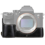 1/4 吋螺紋 PU 皮革相機半套底座，適用於 Sony ILCE-A9 / A9 / A7RIII，適用 Sony A9