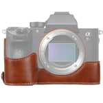 1/4 吋螺紋 PU 皮革相機半套底座，適用於 Sony ILCE-A9 / A9 / A7RIII，適用 Sony A9