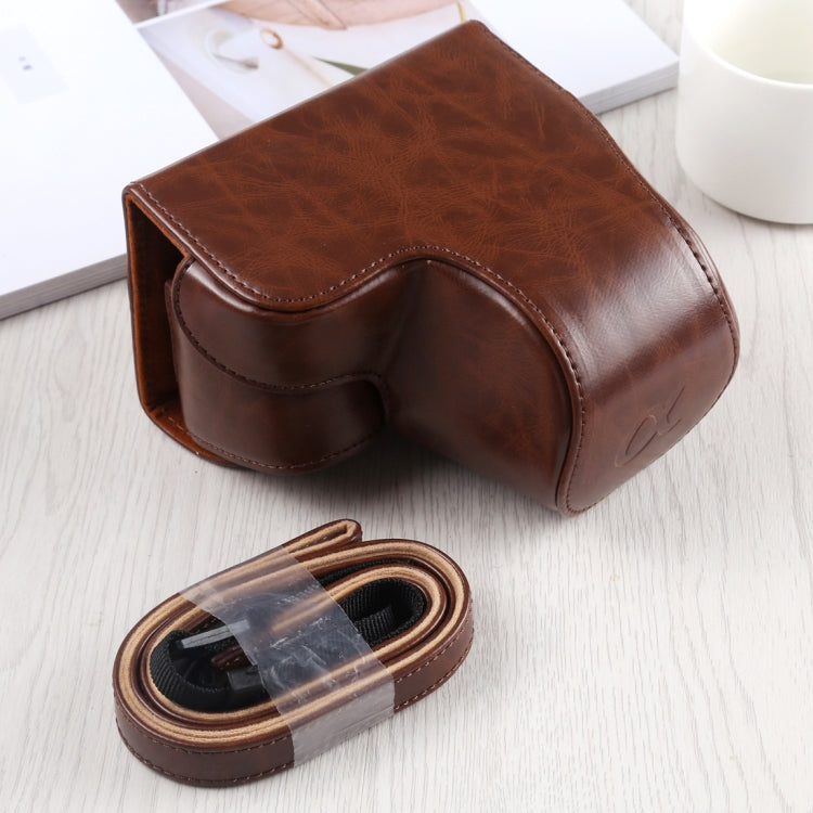 全身 PU 皮革相機包附背帶，適用於 Sony A6400 / ILCE-A6400，適用 Sony A6400