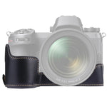 1/4 吋螺紋 PU 皮革相機半套底座，適用於 Nikon Z6 / Z7，適用 Nikon Z6
