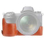 1/4 吋螺紋 PU 皮革相機半套底座，適用於 Nikon Z6 / Z7，適用 Nikon Z6