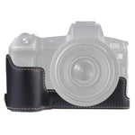 1/4 吋螺紋 PU 皮革相機半套底座，適用於 Canon EOS R，適用 Canon R