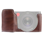 1/4 吋螺紋 PU 皮革相機半套底座，適用於 Leica TL (Typ 701)，適用 Leica T701