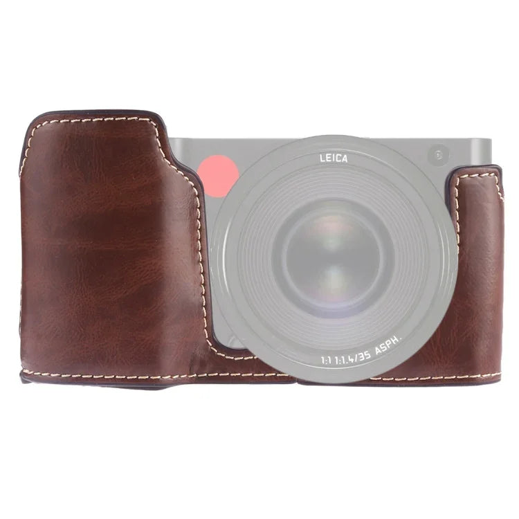 1/4 吋螺紋 PU 皮革相機半套底座，適用於 Leica TL (Typ 701)，適用 Leica T701