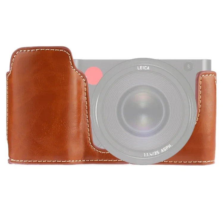 1/4 吋螺紋 PU 皮革相機半套底座，適用於 Leica TL (Typ 701)，適用 Leica T701