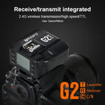 TRIOPO G2 無線閃光燈觸發器 2.4G 接收/發射雙用 TTL 高速觸發器，適用 Canon 相機，G2 適用 Canon 相機