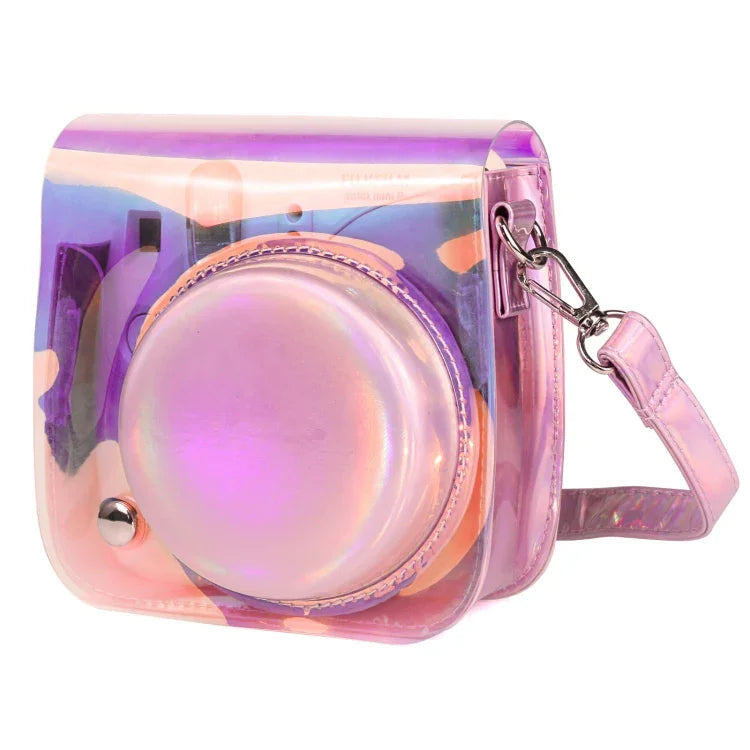 透明 Symphony PVC 相機包附肩帶，適用於 Fujifilm Instax mini 11，適用 Fujifilm Instax mini 11 (PVC)