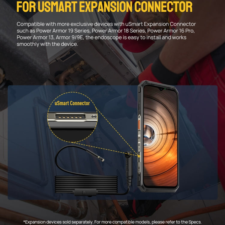 內視鏡 E2 IP67 防水數位內視鏡，適用 Ulefone Armor 9 / 9E / Power Armor 13 / 16 Pro / 18T / Armor Pad，uSmart E2