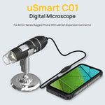 Ulefone uSmart C01 有線數位顯微鏡，適用 Ulefone Armor 18 系列 / 9 / 9E 及 Power Armor 16 系列 / 13 / Armor Pad，uSmart C01