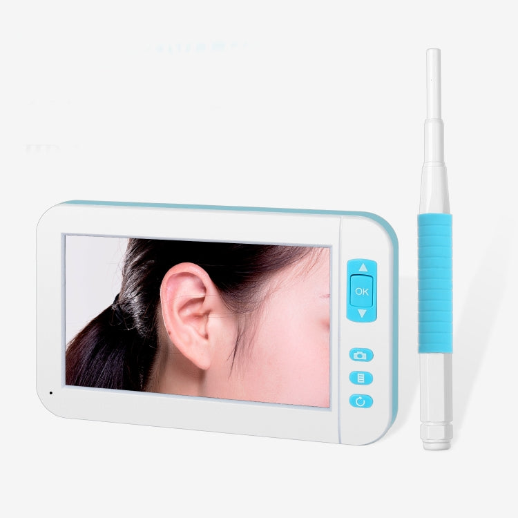 C01 4.3吋螢幕顯示 HD1080P視覺耳鏟內窺鏡，6顆LED燈，直徑：3.9mm，C01 3.9mm