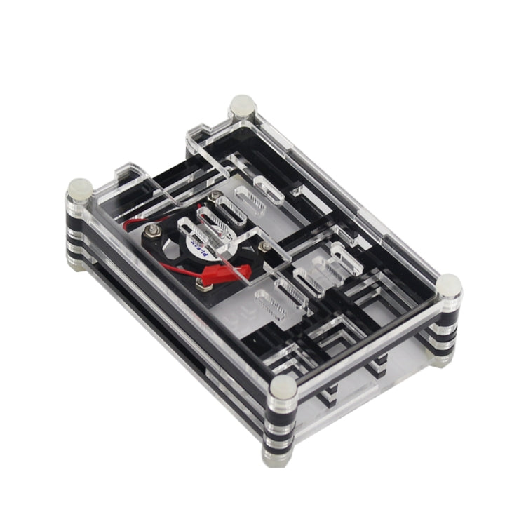 9 層壓克力盒殼，附散熱風扇，適用 Raspberry Pi 3