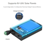 Waveshare 太陽能電源管理器，內建 10000mAh 鋰聚合物電池，支援 6V~24V 太陽能板，型號 19799