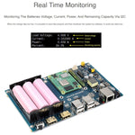 Waveshare PoE UPS 基板，適用 Raspberry Pi CM4，千兆以太網，雙 HDMI，四 USB 2.0，PoE UPS 基板