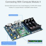 Waveshare PoE UPS 基板，適用 Raspberry Pi CM4，千兆以太網，雙 HDMI，四 USB 2.0，PoE UPS 基板