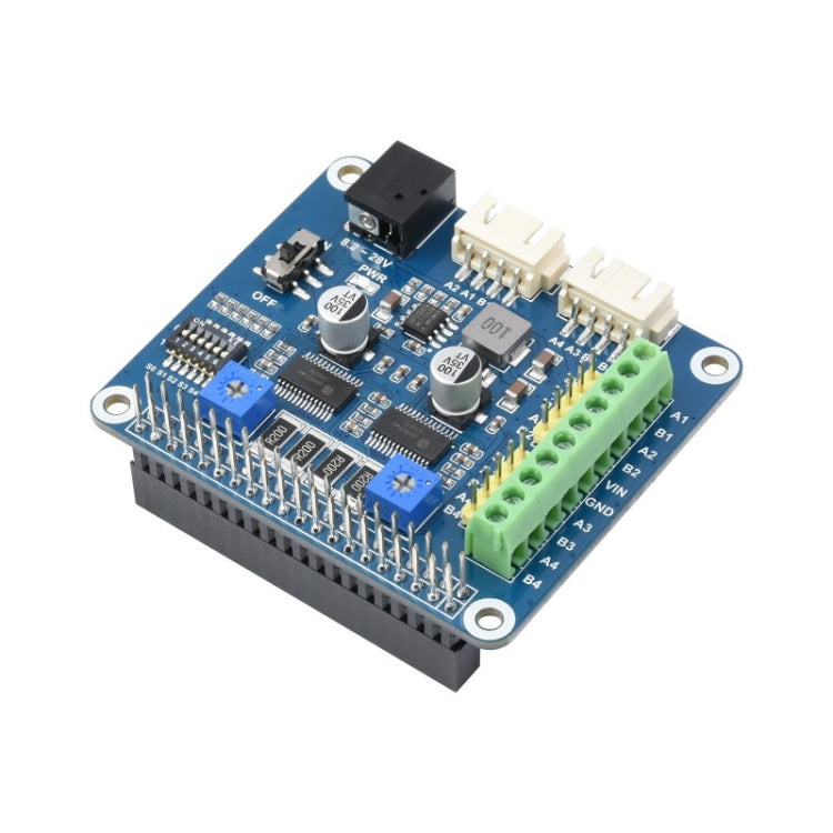 Waveshare HRB8825步進馬達HAT適用於Raspberry Pi，驅動兩個步進馬達，最高1/32微步進