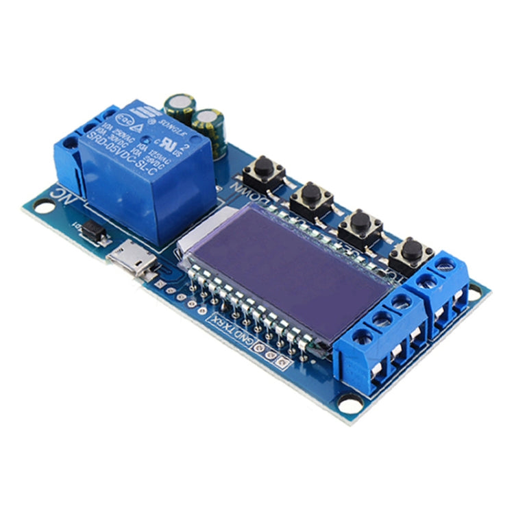 XY-LJ02 6-30V 微型 USB 數位 LCD 顯示延時繼電器模組控制定時開關