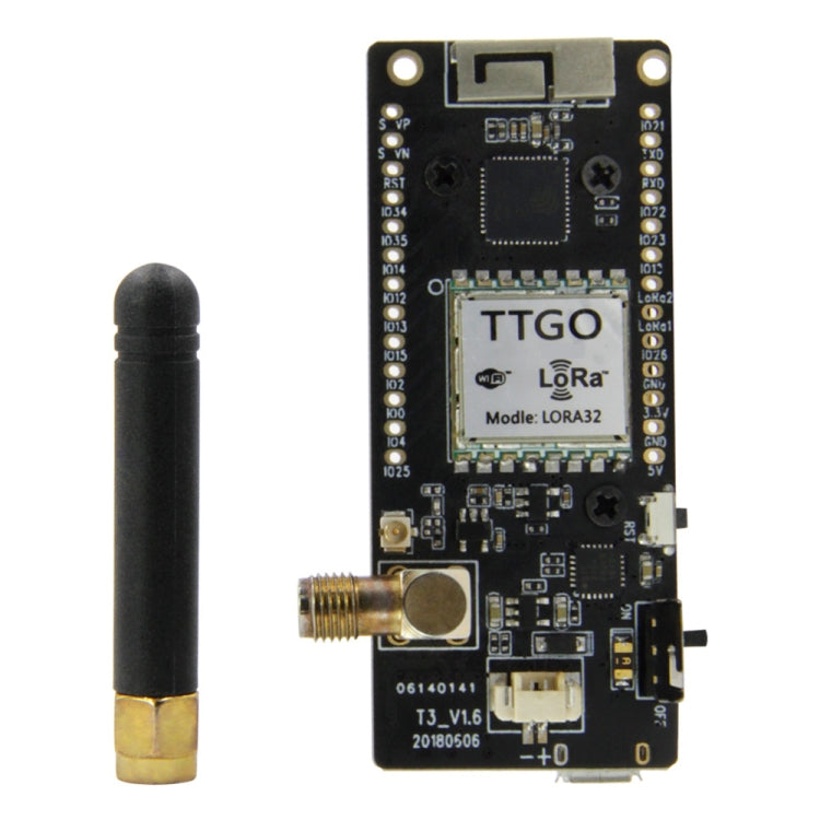 TTGO LORA32 V2.1 ESP32 0.96 吋 OLED 藍牙 WiFi 無線模組 915MHz SMA IP5306 模組含天線，915MHz