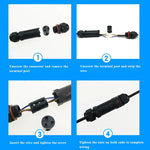 XY25 IP68防水3針T型電纜連接器，XY25(T3)