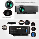 LY-40 1800 流明 1280 x 800 家庭影院 LED 投影機，帶遙控器，歐規插頭，LY-40 歐規插頭