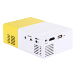 YG-300 0.8-2米 24-60 吋 400-600 流明 LED 投影機 HD 家庭劇院，附 3 合 1 視頻轉換線及遙控器，尺寸：12.6 x 8.6 x 4.6 公分，歐規插頭