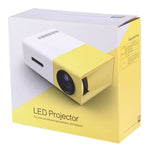 YG-300 0.8-2米 24-60 吋 400-600 流明 LED 投影機 HD 家庭劇院，附 3 合 1 視頻轉換線及遙控器，尺寸：12.6 x 8.6 x 4.6 公分，歐規插頭