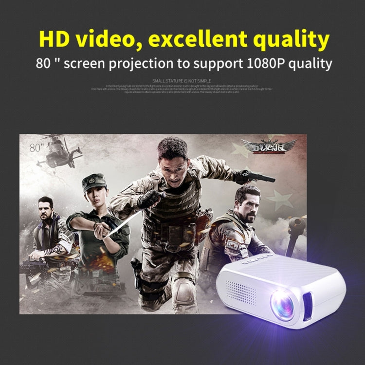 YG320 320*240 迷你 LED 投影機家庭劇院，支援 HDMI、AV、SD 及 USB