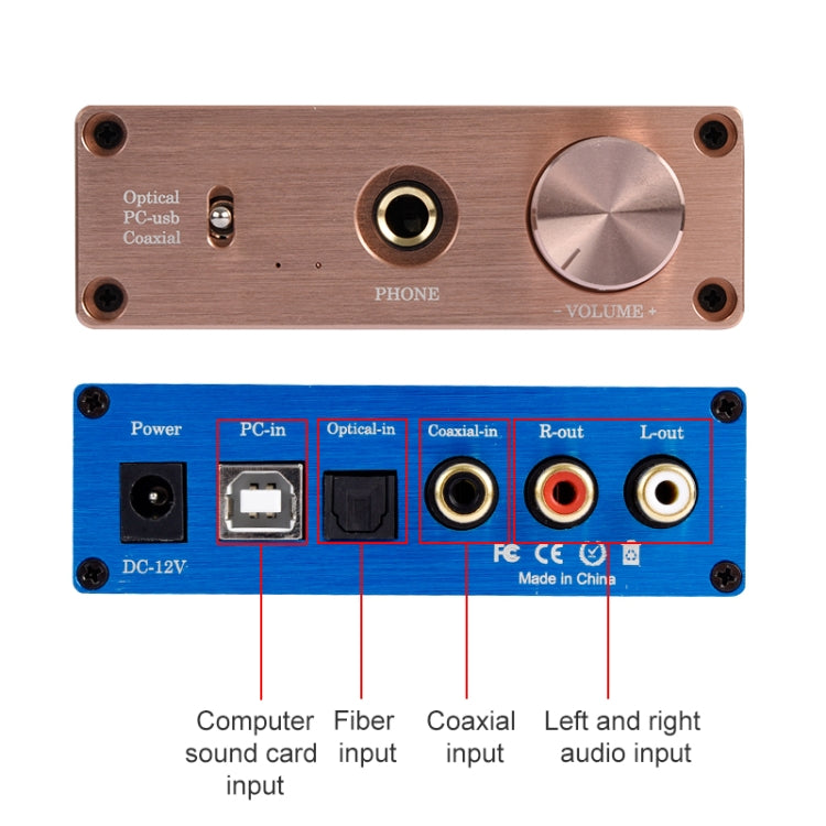 NK-P90 音頻 DAC 解碼器 光纖同軸數字音頻放大器