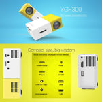 YG300 400 流明 便攜迷你家庭劇院 LED 投影機，附遙控器，支援 HDMI、AV、SD、USB 介面