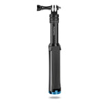 RUIGPRO 一體成型手持三腳架自拍棒伸縮獨腳架支架，適用 GoPro、Insta360、DJI 及其他運動相機，黑色