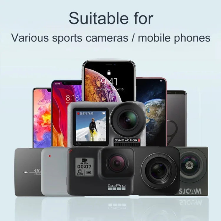 RUIGPRO 一體成型手持三腳架自拍棒伸縮獨腳架支架，適用 GoPro、Insta360、DJI 及其他運動相機，黑色